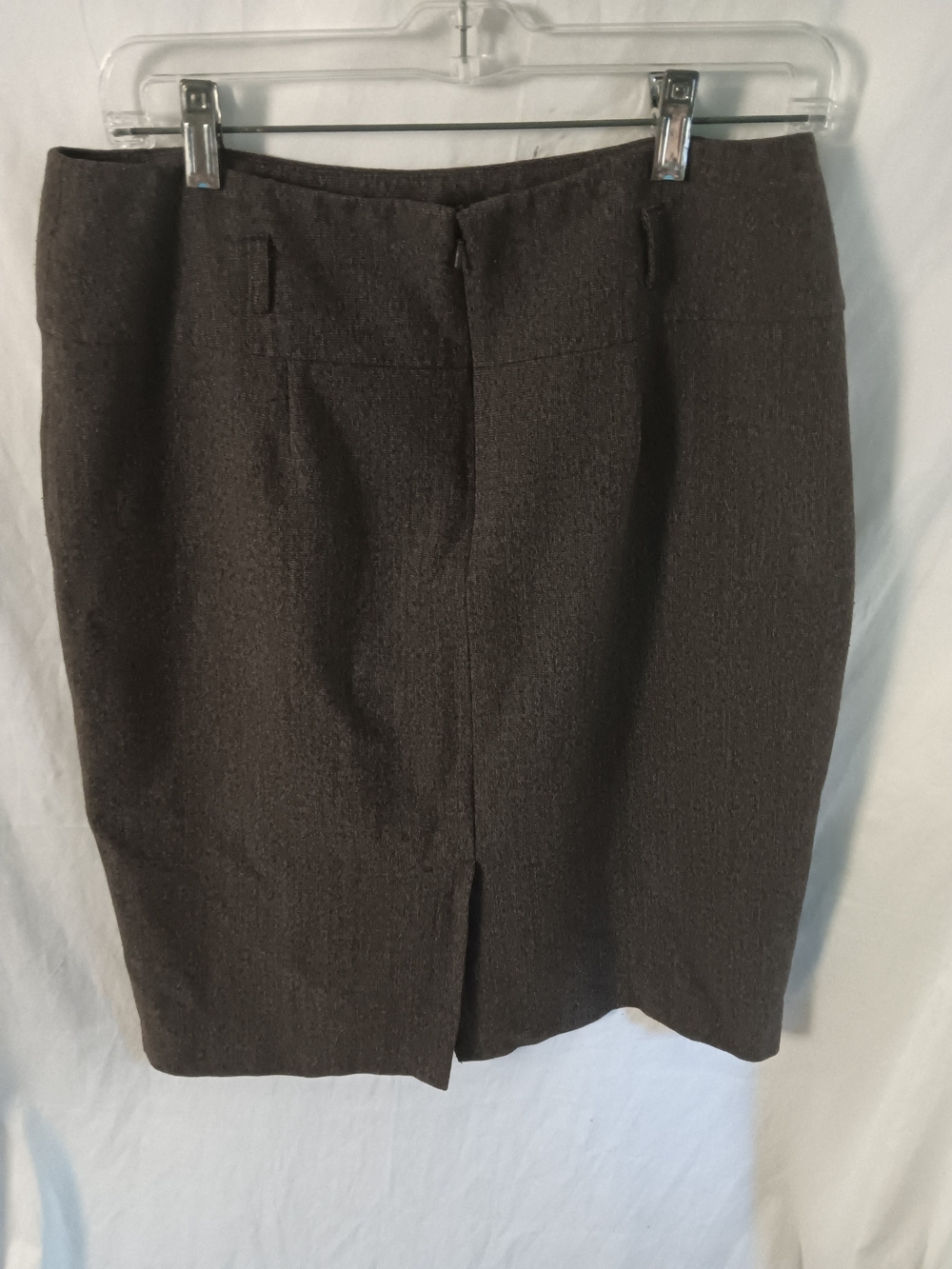 Apt. 9 Brown Textured Pencil Skirt Women's Size 12 Belt Loops Career Office - Picture 4 of 6